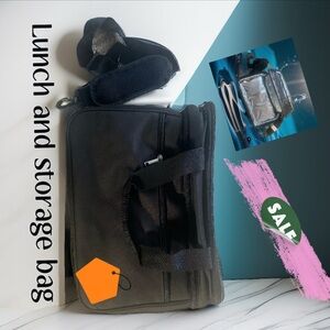 Black Men's lunch and Home storage Bag